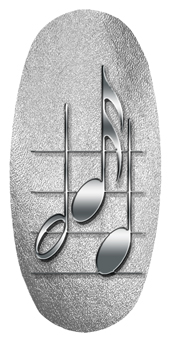 DASOV 382 Music Notes Silver